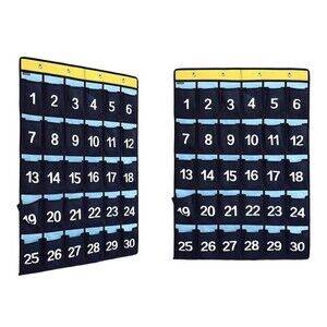 Numbered Classroom Cell Phone Holder, 36 Pockets, Over Door Hanging Organizer